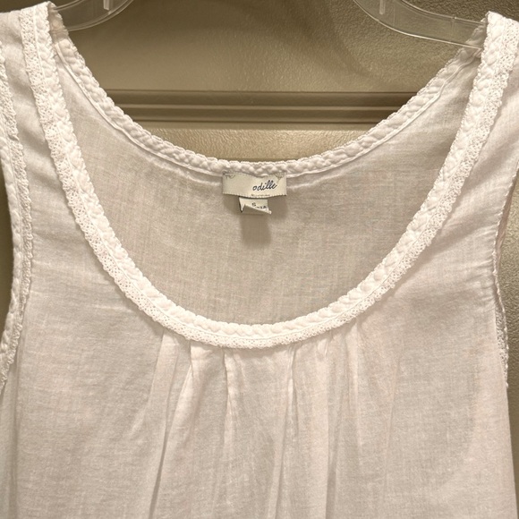 Anthropologie Odille White Cotton Flowy Top size S - Picture 4 of 13